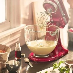 KitchenAid 5-Quart Glass Bowl + Lid | Fits 4.5-Quart & 5-Quart KitchenAid Tilt-Head Stand Mixers -KitchenAid Sales 5bowl3