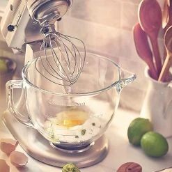 KitchenAid 5-Quart Glass Bowl + Lid | Fits 4.5-Quart & 5-Quart KitchenAid Tilt-Head Stand Mixers -KitchenAid Sales 5bowl4