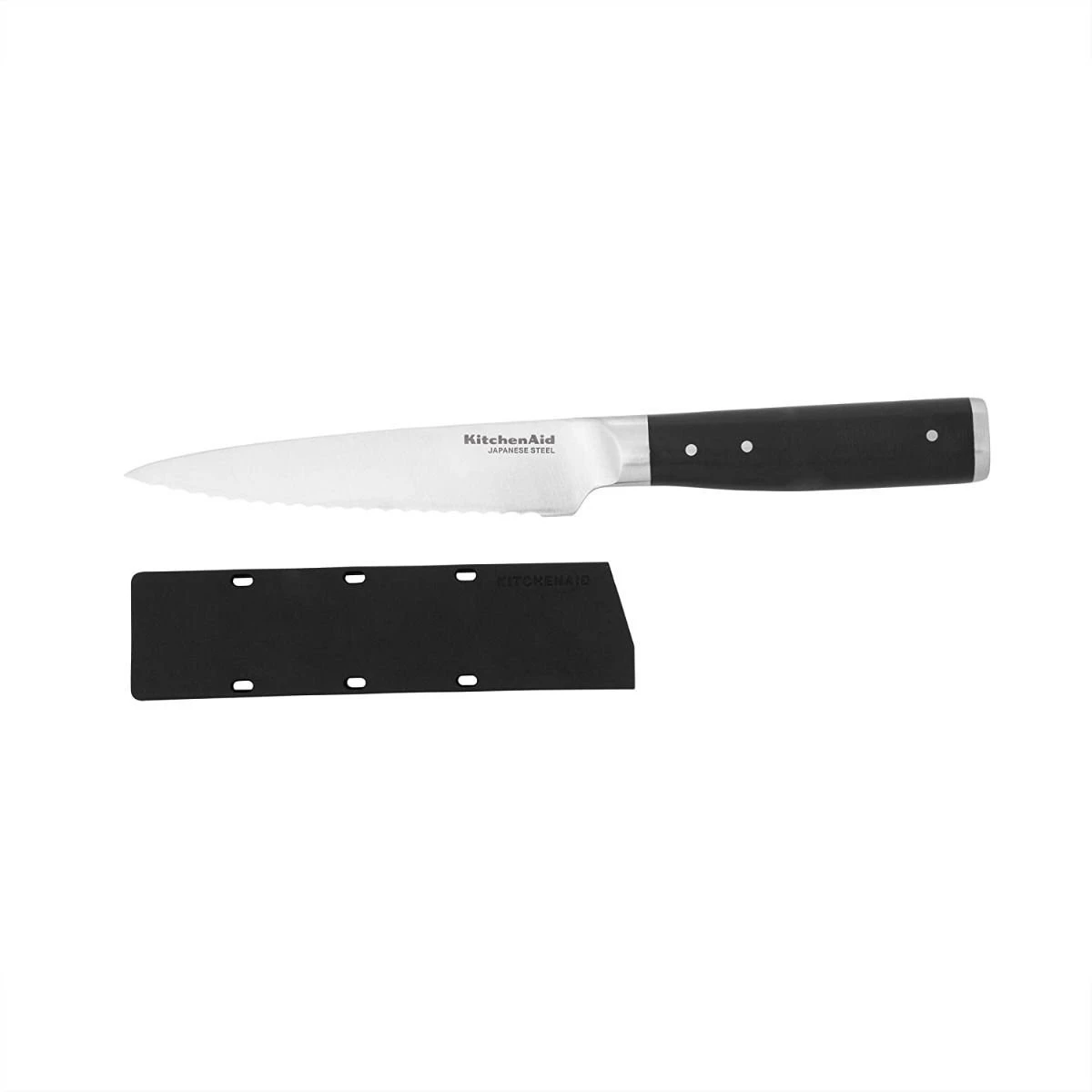 KitchenAid Gourmet Forged 5.5" Utility Knife With Sheath | Serrated 3 KitchenAid Gourmet Forged 5.5" Utility Knife With Sheath | Serrated