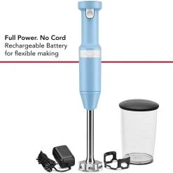 KitchenAid Variable Speed Cordless Hand Blender With Accessories | Blue Velvet -KitchenAid Sales 61kbn6or2ml. ac sl1500