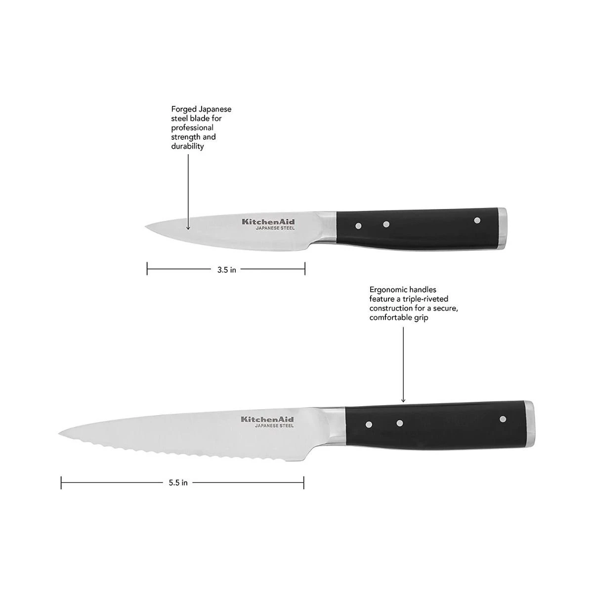 KitchenAid Gourmet Forged 2-Piece Veggie Knife Set 5 KitchenAid Gourmet Forged 2-Piece Veggie Knife Set - Image 3