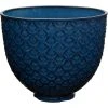 KitchenAid 5-Quart Blue Mermaid Textured Lace Ceramic Bowl | Fits 4.5-Quart & 5-Quart KitchenAid Tilt-Head Stand Mixers -KitchenAid Sales 6370439 sd