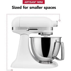 KitchenAid 3.5-Quart Artisan Mini Plus Tilt-Head Stand Mixer | Matte White -KitchenAid Sales 710xhdmbawl. ac sl1500
