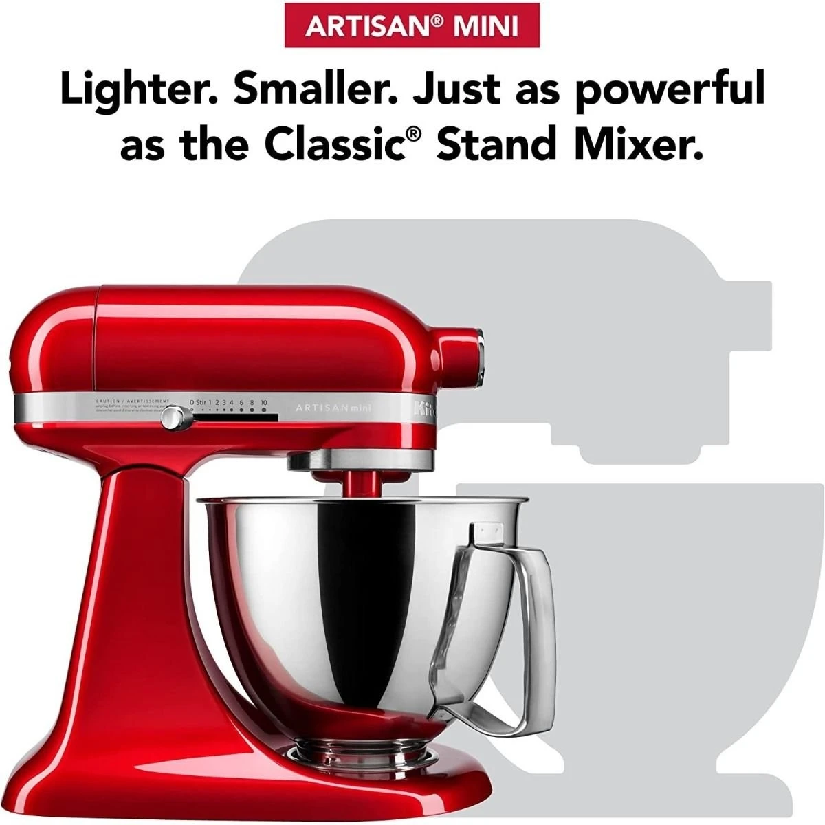 KitchenAid 3.5-Quart Artisan Mini Plus Tilt-Head Stand Mixer | Candy Apple Red 4 KitchenAid 3.5-Quart Artisan Mini Plus Tilt-Head Stand Mixer | Candy Apple Red - Image 2