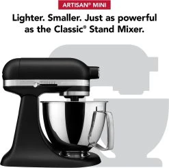KitchenAid 3.5-Quart Artisan Mini Plus Tilt-Head Stand Mixer | Black Matte -KitchenAid Sales 71ciel4dvdl. ac sl1500