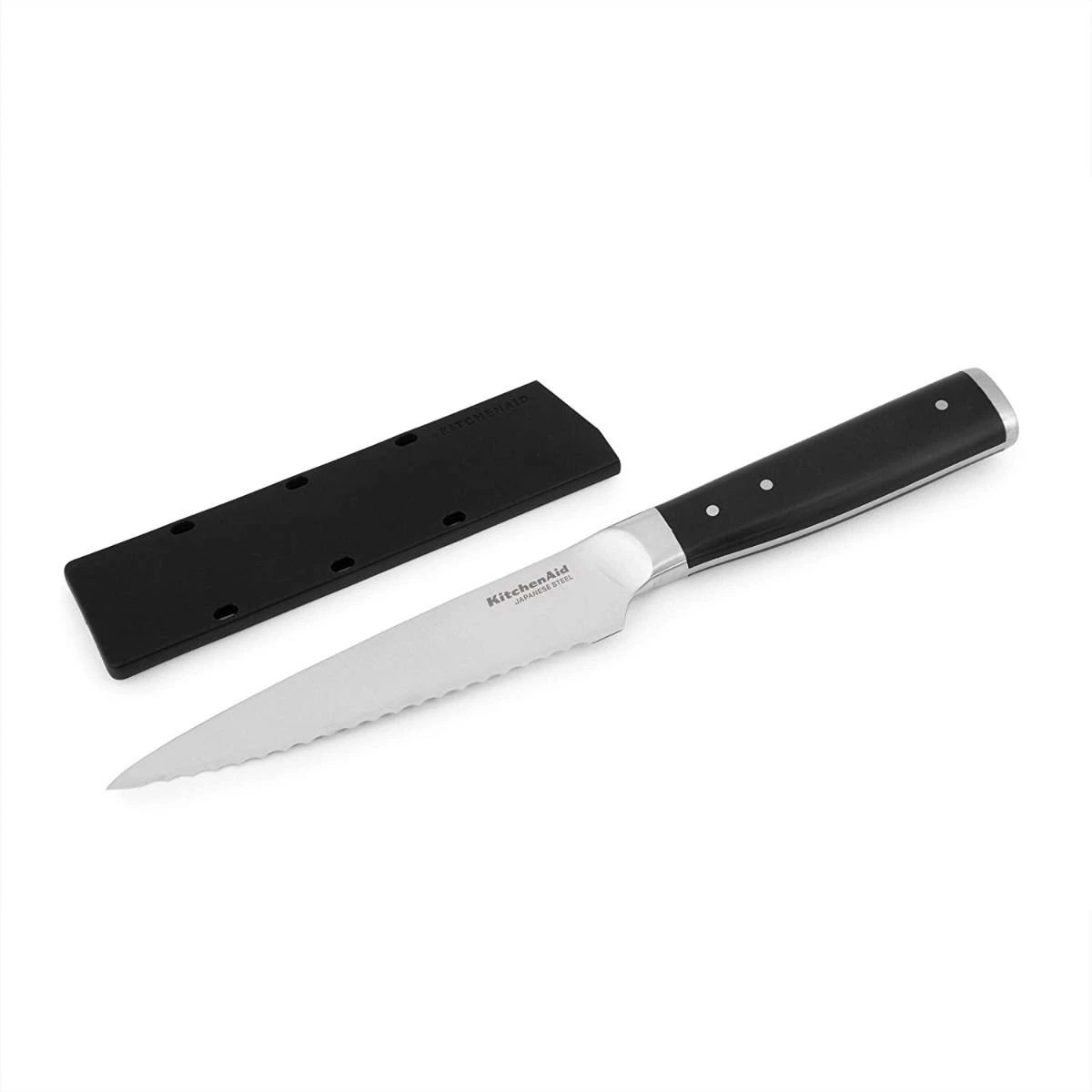 KitchenAid Gourmet Forged 5.5" Utility Knife With Sheath | Serrated 4 KitchenAid Gourmet Forged 5.5" Utility Knife With Sheath | Serrated - Image 2