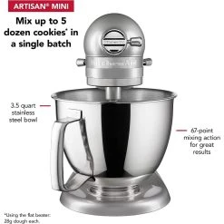 KitchenAid 3.5-Quart Artisan Mini Plus Tilt-Head Stand Mixer | Contour Silver -KitchenAid Sales 71qg9ojgwql. ac sl1500