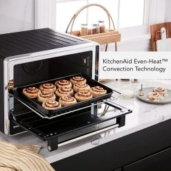KitchenAid Dual Convection Countertop Oven With Air Fry & Temperature Probe | Black Matte -KitchenAid Sales 81cmebrw32l. ac sl1500