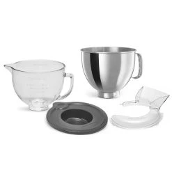 KitchenAid Stand Mixer Bowl Pack - Set Of 2 + Pouring Shield | Fits 4.5-Quart & 5-Quart KitchenAid Tilt-Head Stand Mixers -KitchenAid Sales ekb k5thsbp ksm5gb kn1ps