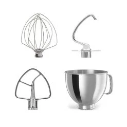 KitchenAid 5-Quart Stainless Steel Bowl + Stainless Steel Accessory Pack | Fits 5-Quart KitchenAid Tilt-Head Stand Mixers -KitchenAid Sales ekb k5thsbp ksm5th3pss 1