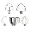 KitchenAid 5-Quart Stainless Steel Bowl + Stainless Steel Pastry Beater Accessory Pack | Fits 5-Quart KitchenAid Tilt-Head Stand Mixers -KitchenAid Sales ekb k5thsbp ksm5th3pss spb