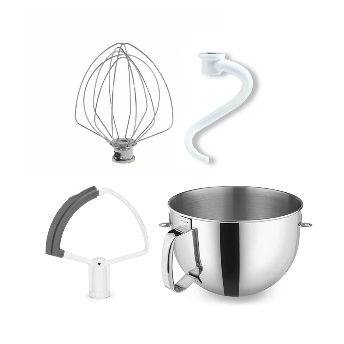 KitchenAid 6-Quart Stainless Steel Bowl + Flex Edge Accessory Pack | Fits KitchenAid 6-Quart Bowl-Lift Stand Mixers 4 KitchenAid 6-Quart Stainless Steel Bowl + Flex Edge Accessory Pack | Fits KitchenAid 6-Quart Bowl-Lift Stand Mixers - Image 2