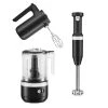 KitchenAid Black Matte Cordless Small Appliances Set | Hand Mixer, Hand Blender & Food Chopper -KitchenAid Sales ekb khmb732bm khbbv53bm kfcb519bm