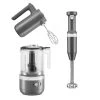 KitchenAid Matte Charcoal Grey Cordless Small Appliances Set | Hand Mixer, Hand Blender & Food Chopper -KitchenAid Sales ekb khmb732dg khbbv53dg kfcb519dg