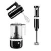 KitchenAid Onyx Black Cordless Small Appliances Set | Hand Mixer, Hand Blender & Food Chopper -KitchenAid Sales ekb khmb732ob khbbv53ob kfcb519ob