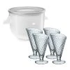 KitchenAid Ice Cream Maker Attachment (Fits On Any KitchenAid Mixer) + Ice Cream Glasses (Set Of 4) -KitchenAid Sales ekb kica0wh dishes