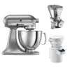 KitchenAid 5-Quart Artisan Tilt-Head Stand Mixer | Contour Silver + Ultimate Baker's Bundle -KitchenAid Sales ekb ksm150pscu baker