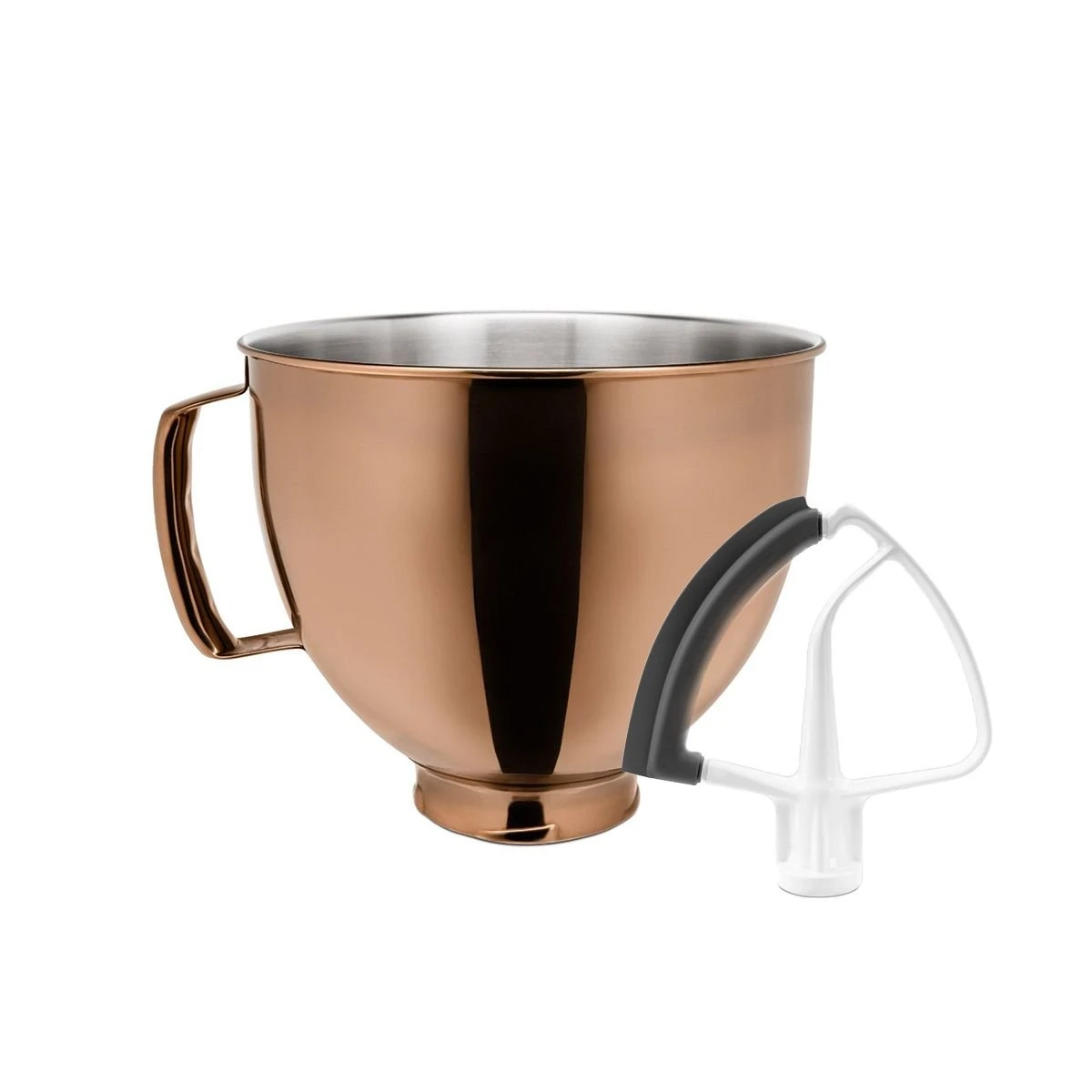 KitchenAid 5-Quart Radiant Copper Stainless Steel Metallic Bowl + Flex Edge Beater | Fits 4.5-Quart & 5-Quart KitchenAid Tilt-Head Stand Mixers 3 KitchenAid 5-Quart Radiant Copper Stainless Steel Metallic Bowl + Flex Edge Beater | Fits 4.5-Quart & 5-Quart KitchenAid Tilt-Head Stand Mixers