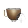 KitchenAid 5-Quart Gold Stainless Steel Bowl + Flex Edge Beater | Fits 4.5-Quart & 5-Quart KitchenAid Tilt-Head Stand Mixers -KitchenAid Sales ekb ksm5ssbvg kfe5t