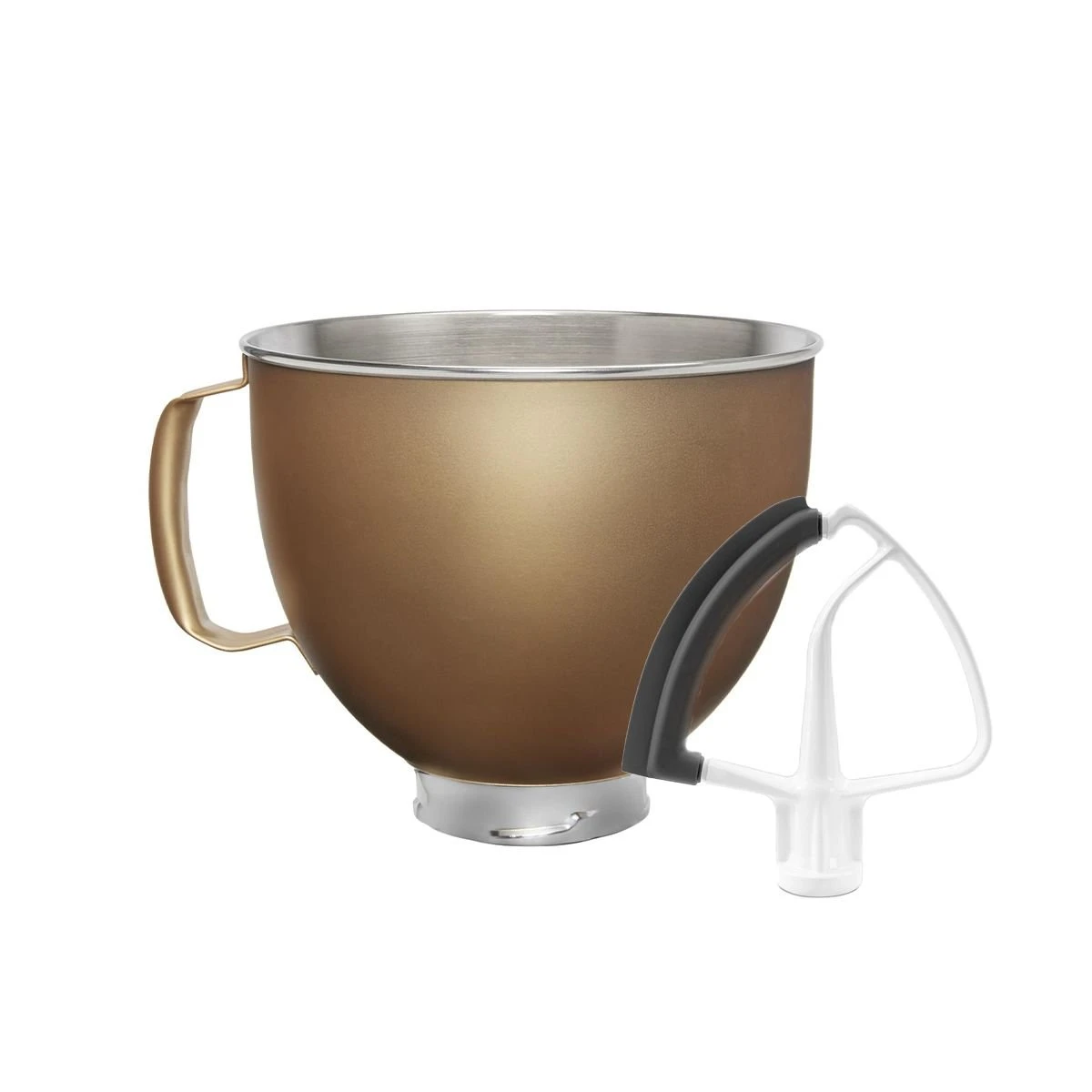 KitchenAid 5-Quart Gold Stainless Steel Bowl + Flex Edge Beater | Fits 4.5-Quart & 5-Quart KitchenAid Tilt-Head Stand Mixers 3 KitchenAid 5-Quart Gold Stainless Steel Bowl + Flex Edge Beater | Fits 4.5-Quart & 5-Quart KitchenAid Tilt-Head Stand Mixers
