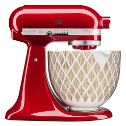 KitchenAid 5-Quart Gold Conifer Patterned Ceramic Bowl | Fits 4.5-Quart & 5-Quart KitchenAid Tilt-Head Stand Mixers -KitchenAid Sales hero p190384kp 043z.tif 1000 x 1000