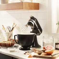 KitchenAid 5-Quart Black Matte Ceramic Bowl | Fits 4.5-Quart & 5-Quart KitchenAid Tilt-Head Stand Mixers -KitchenAid Sales kablack2