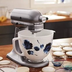 KitchenAid 5-Quart Ink Watercolor Patterned Ceramic Bowl | Fits 4.5-Quart & 5-Quart KitchenAid Tilt-Head Stand Mixers -KitchenAid Sales kaink5