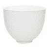 KitchenAid 5-Quart White Mermaid Textured Lace Ceramic Bowl | Fits 4.5-Quart & 5-Quart KitchenAid Tilt-Head Stand Mixers -KitchenAid Sales kamermaid1 1