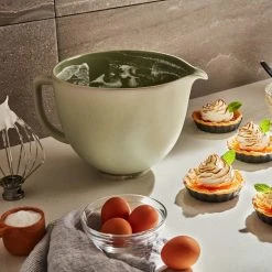 KitchenAid 5-Quart Sage Leaf Ceramic Bowl + Flex Edge Beater | Fits 4.5-Quart & 5-Quart KitchenAid Tilt-Head Stand Mixers -KitchenAid Sales kasage4