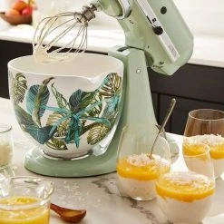 KitchenAid 5-Quart Tropical Floral Patterned Ceramic Bowl | Fits 4.5-Quart & 5-Quart KitchenAid Tilt-Head Stand Mixers -KitchenAid Sales katrop3