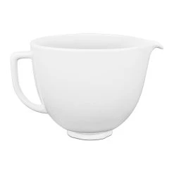 KitchenAid 5-Quart White Chocolate Ceramic Bowl + Flex Edge Beater | Fits 4.5-Quart & 5-Quart KitchenAid Tilt-Head Stand Mixers -KitchenAid Sales kawhitechocolate1 1