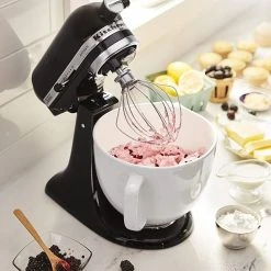 KitchenAid 5-Quart White Chocolate Ceramic Bowl + Flex Edge Beater | Fits 4.5-Quart & 5-Quart KitchenAid Tilt-Head Stand Mixers -KitchenAid Sales kawhitechocolate2 1