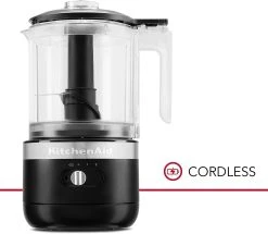 KitchenAid 5-Cup Cordless Food Chopper | Black Matte