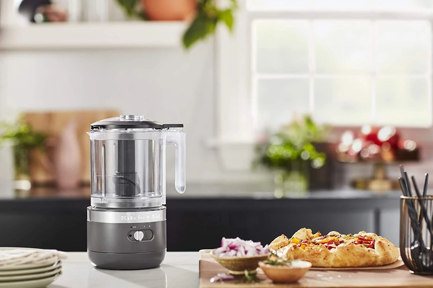 KitchenAid 5-Cup Cordless Food Chopper | Matte Charcoal Grey - Image 5