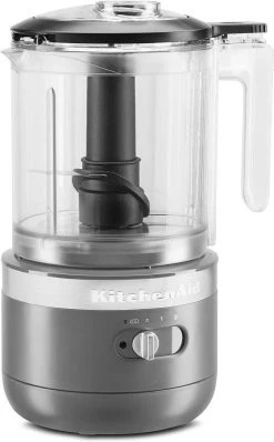 KitchenAid 5-Cup Cordless Food Chopper | Matte Charcoal Grey -KitchenAid Sales kfcb519dg cordless food chopper in matte charcoal grey