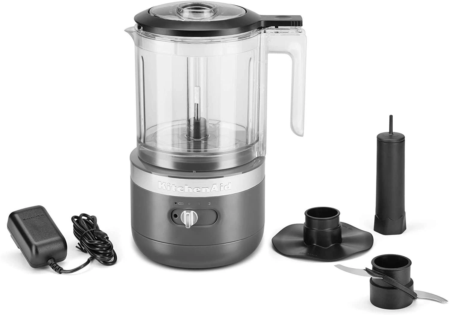 KitchenAid 5-Cup Cordless Food Chopper | Matte Charcoal Grey - Image 2