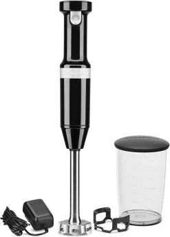 KitchenAid Variable Speed Cordless Hand Blender | Onyx Black -KitchenAid Sales khbbv53ob kitchenaid cordless variable speed hand blender onyx black
