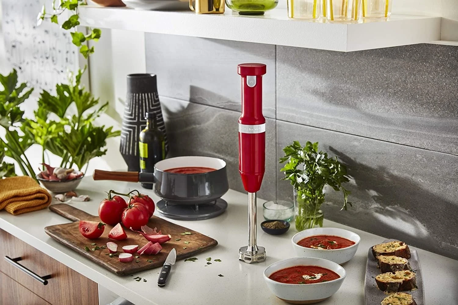 KitchenAid Variable Speed Cordless Hand Blender | Passion Red - Image 5