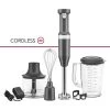 KitchenAid Variable Speed Cordless Hand Blender + Chopper & Whisk Accessories | Matte Charcoal Grey -KitchenAid Sales khbbv83dg