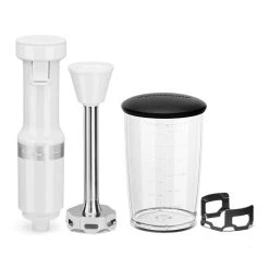 KitchenAid Variable Speed Corded Hand Blender | White -KitchenAid Sales khbv53wh white variable speed hand blender
