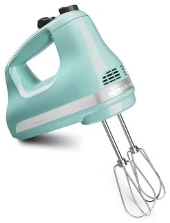 KitchenAid Aqua Sky Small Appliances Set | Mini Food Processor, Blender & Hand Mixer -KitchenAid Sales khm512aq kitchenaid aqua blue 5 speed ultra power hand mixer 2