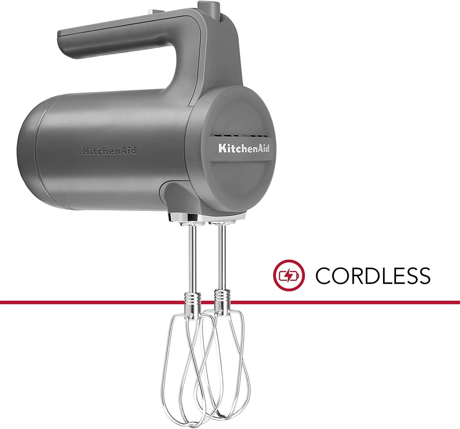 KitchenAid 7-Speed Cordless Hand Mixer | Matte Charcoal Grey