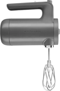 KitchenAid 7-Speed Cordless Hand Mixer | Matte Charcoal Grey -KitchenAid Sales khmb732dg kitchenaid cordless hand mixer matte charcoal grey
