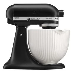 KitchenAid 5-Quart Classic Columns Ceramic Bowl | Fits 4.5-Quart & 5-Quart KitchenAid Tilt-Head Stand Mixers -KitchenAid Sales kitchenad5qcclsclmbwavssf21 vnd 1