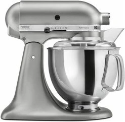 KitchenAid 5-Quart Artisan Tilt-Head Stand Mixer | Contour Silver -KitchenAid Sales kitchenaid contour silver mixer 5 quart artisan stand mixers ksm150pscu popup