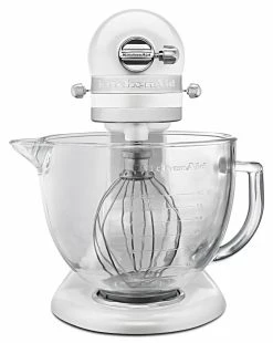KitchenAid 5-Quart Artisan Design Series Tilt-Head Stand Mixer | Frosted Pearl -KitchenAid Sales kitchenaid stand mixer ksm155gbfp frosted pearl 2 1
