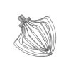 KitchenAid Stainless Steel Wire Whip (11-wire) | Fits 5-Quart & 6-Quart Bowl-Lift Stand Mixers (KV25G, KL26M1X & KP26M1X Models) -KitchenAid Sales kn211ww kitchenaid 11 inch stainless steel wire whip