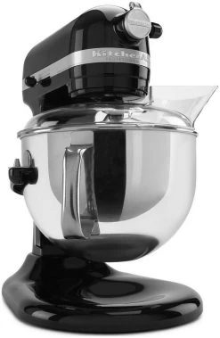 KitchenAid 6-Quart Pro 600 Bowl-Lift Stand Mixer | Onyx Black -KitchenAid Sales kp26m1xob black mixer front popup