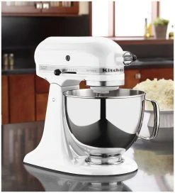 KitchenAid 5-Quart Artisan Tilt-Head Stand Mixer | White -KitchenAid Sales ksm150pswh mixer artisan popup