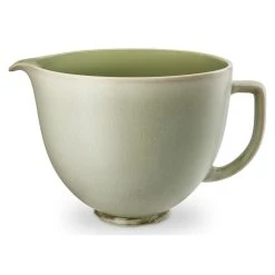 KitchenAid 5-Quart Sage Leaf Patterned Ceramic Bowl | Fits 4.5-Quart & 5-Quart KitchenAid Tilt-Head Stand Mixers -KitchenAid Sales ksm2cb5psl 3